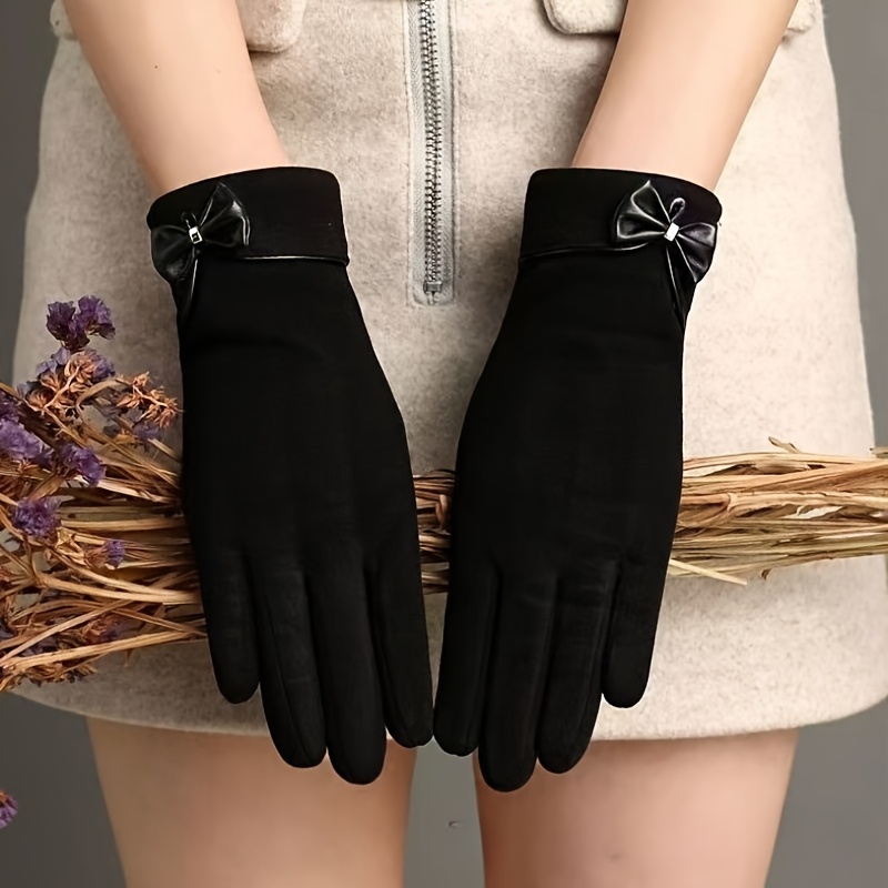 Cycling Commute Essentials - Kışlık Kadın Fiyonklu Dokunmatik Ekranlı Sıcak