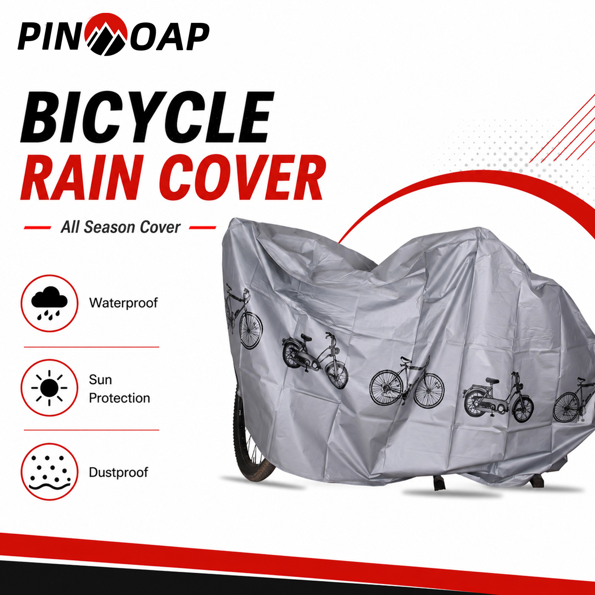 Cycling Commuter Bag - PINMOAP Evrensel Bisiklet Yağmur Örtüsü Su